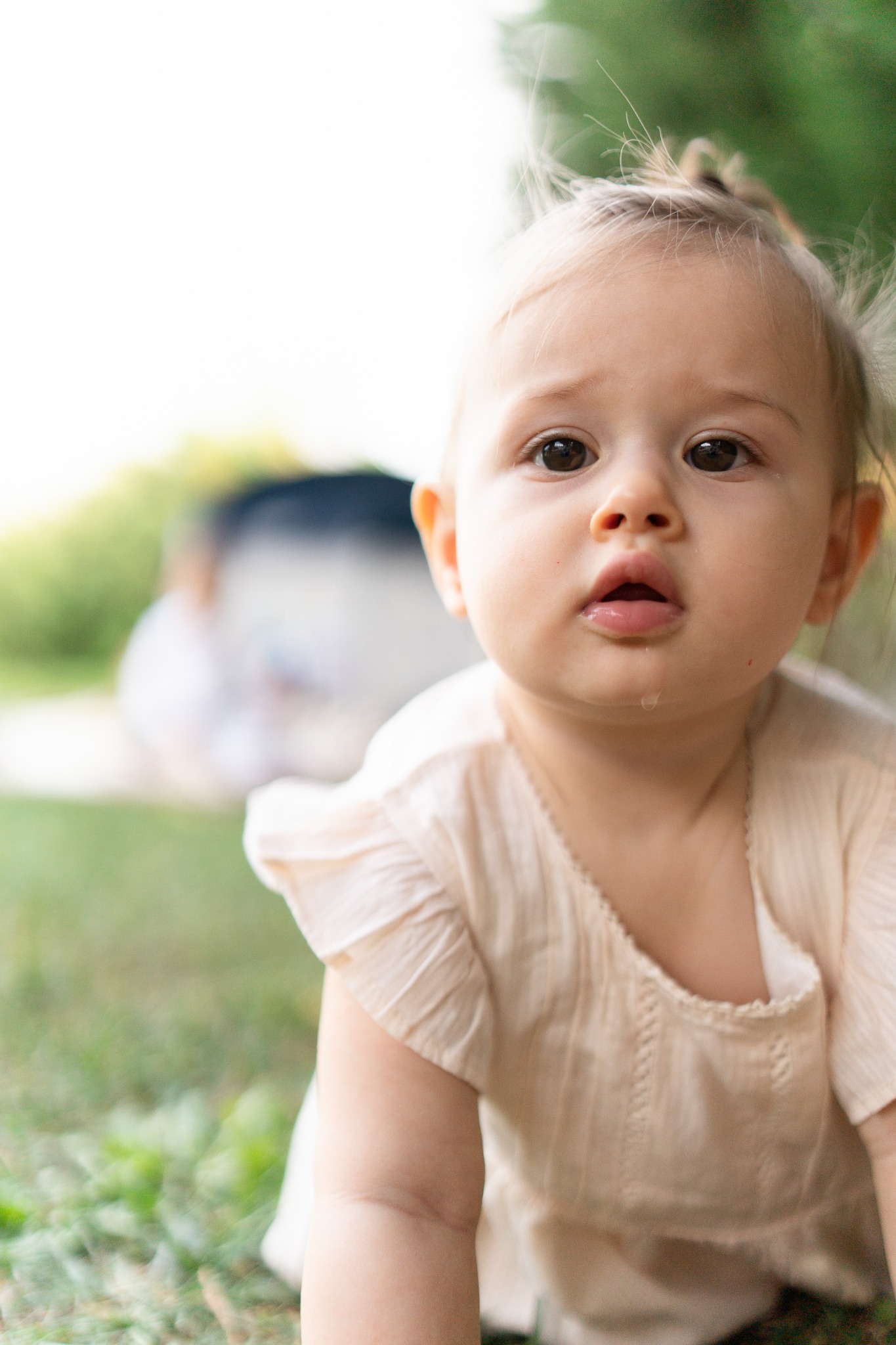 Close portrait of a young child